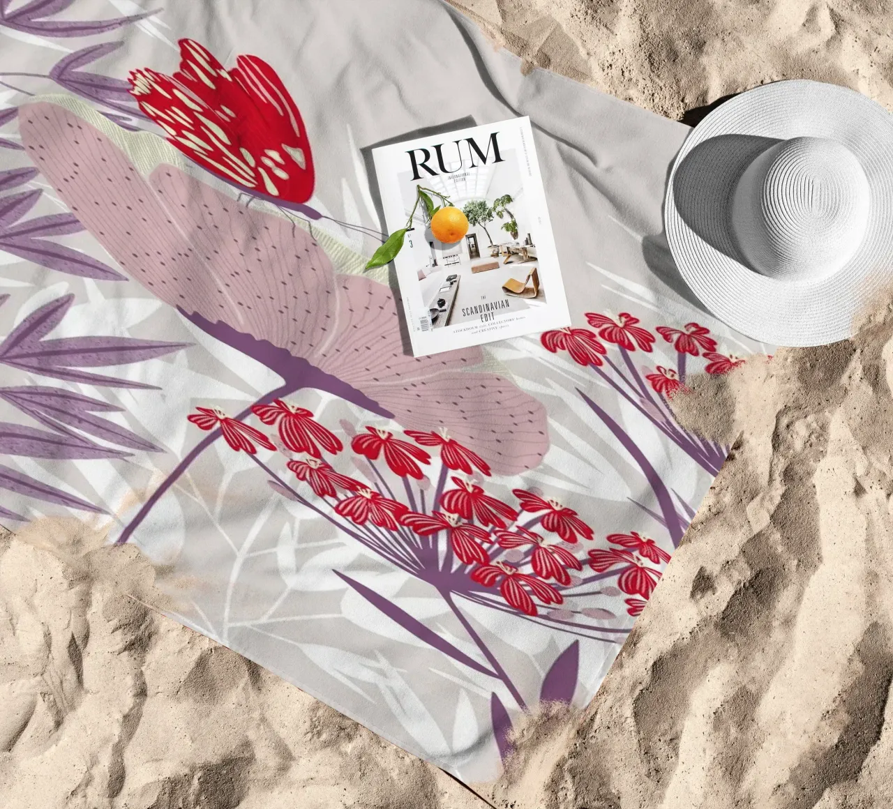 Scena di natura serena telo mare da nicigabrieldesigns