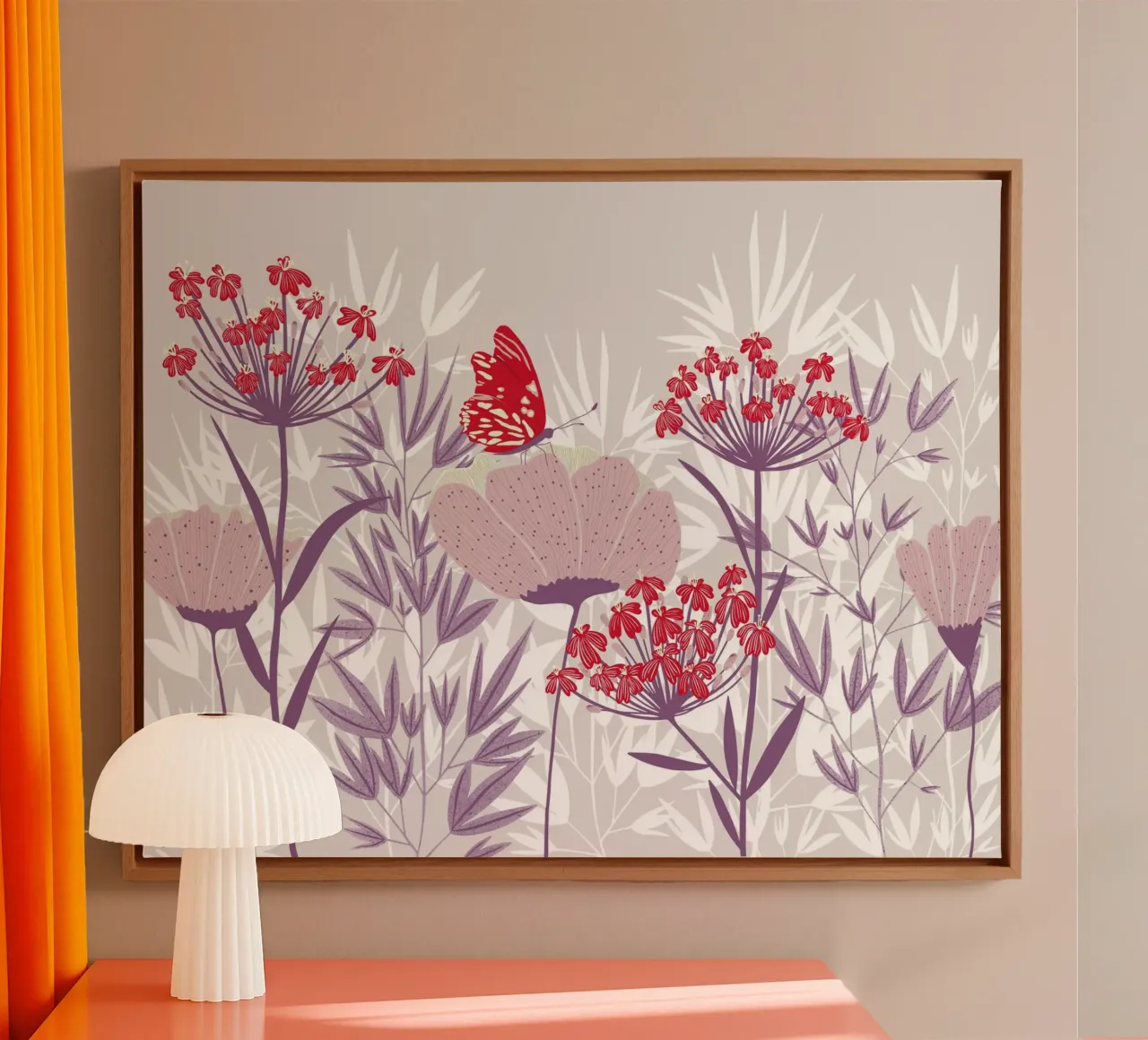 Sereen natuurlandschap canvas met Baklijst van nicigabrieldesigns