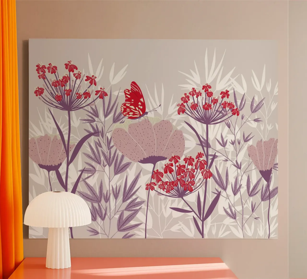 Sereen natuurlandschap canvas met Baklijst van nicigabrieldesigns