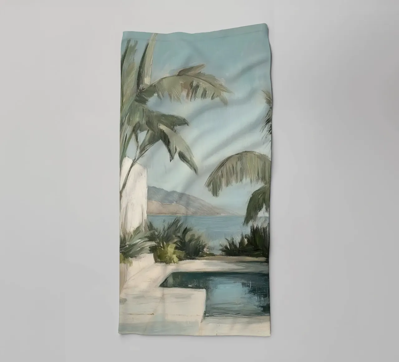 Terrazza della piscina a sud asciugamano da bagno da Carinaprint