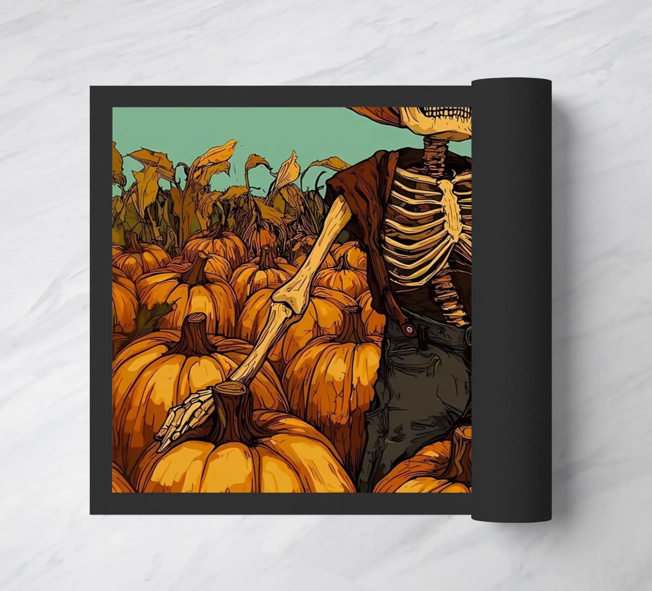 Scheletro contadino di zucca zerbino da Caeson