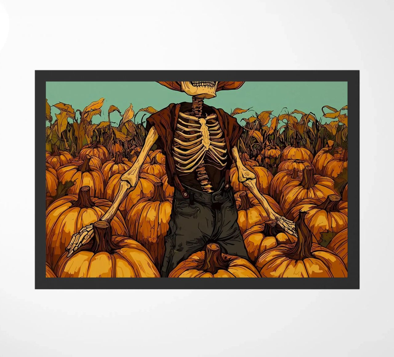 Scheletro contadino di zucca zerbino da Caeson