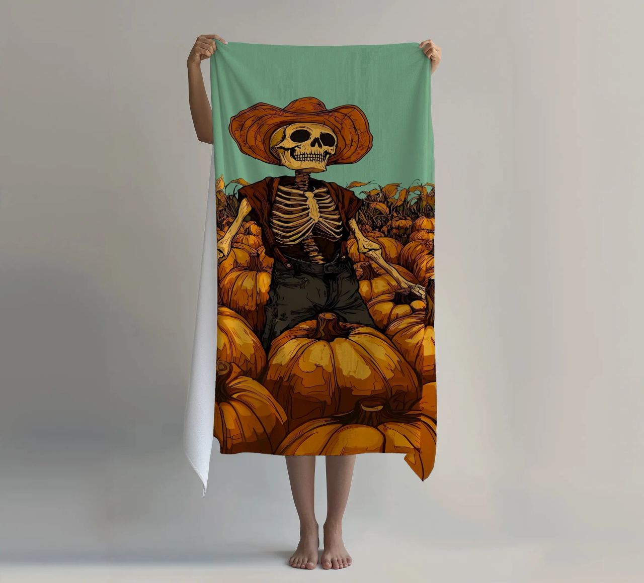 Scheletro contadino di zucca telo mare da Caeson