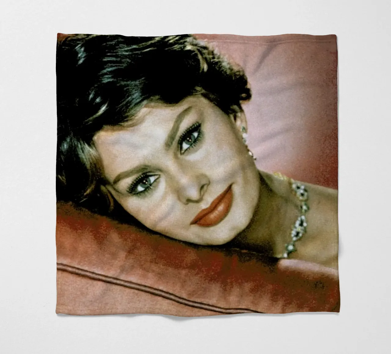Sophia Loren in the Sixties coperta in pile da Gallery Print and Art Limited