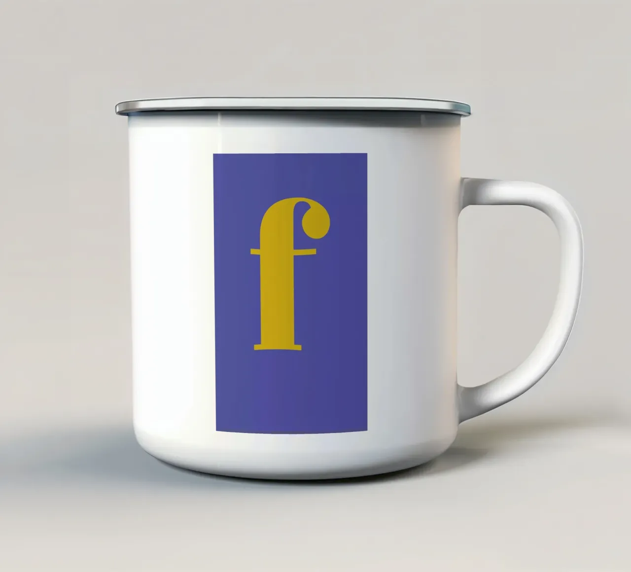 Blue Letter F tazza in smalto da Studio One