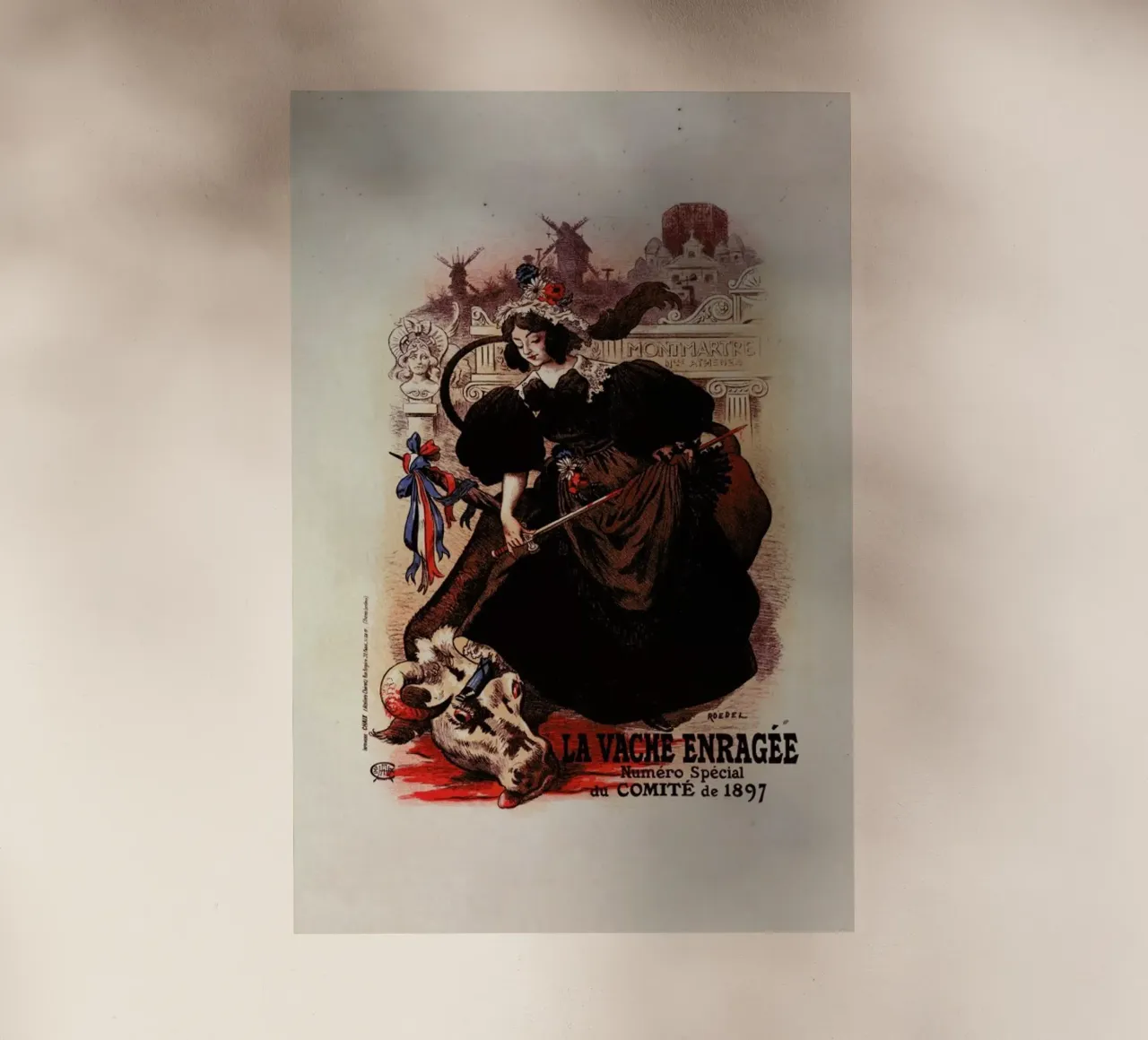 Poster for Vache enragée - Roedel pellicola backlit da Artokoloro Quint Lox Ltd