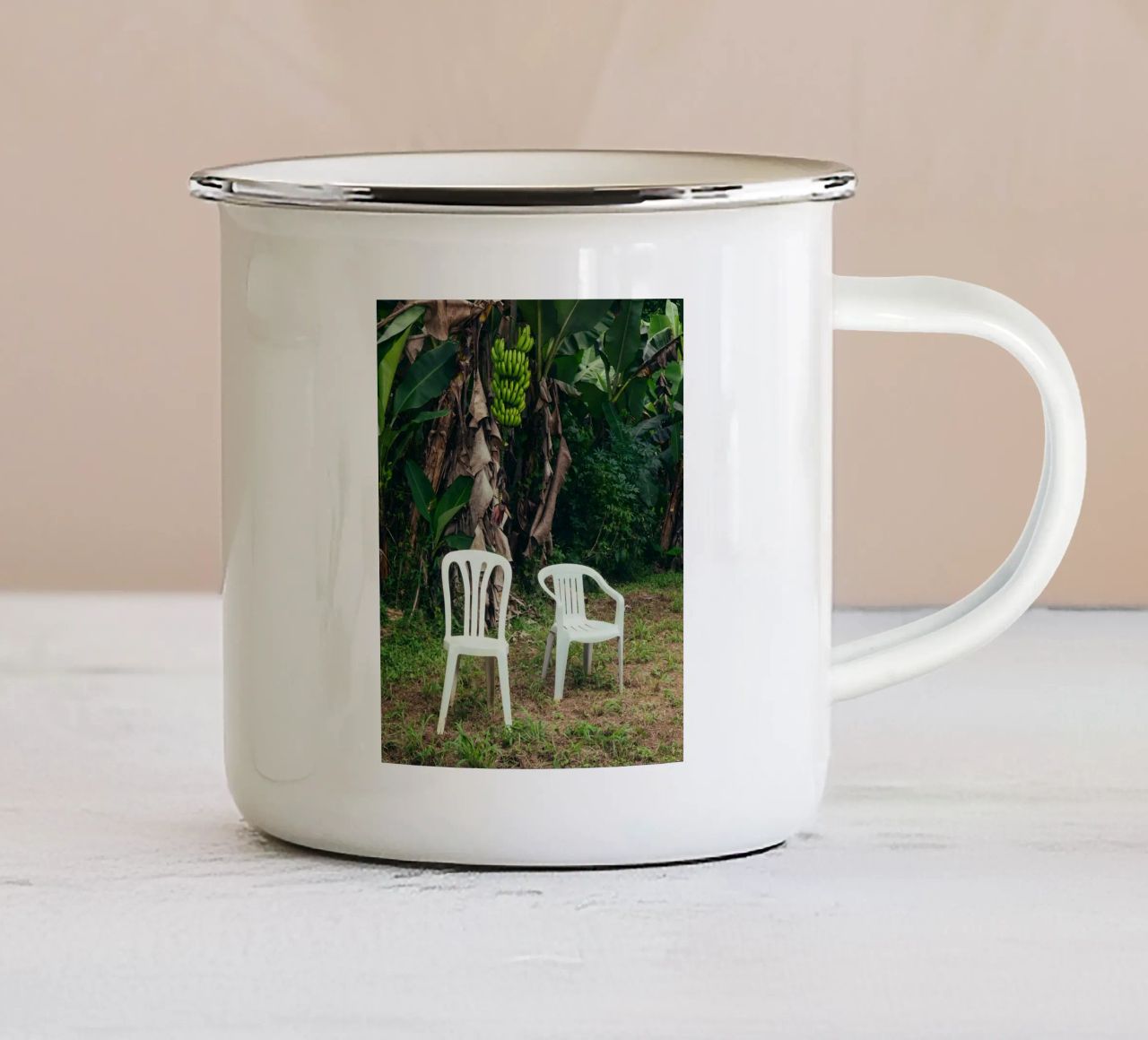 Coniglio cattivo DTMF tazza in smalto da heatherloulin