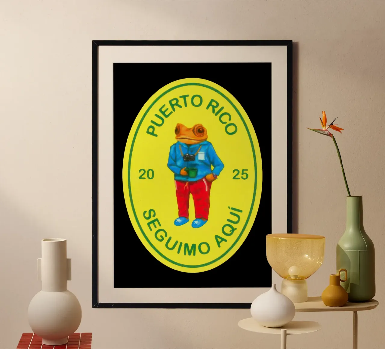 Coniglio cattivo Concho V1 poster con telaio in alluminio da heatherloulin