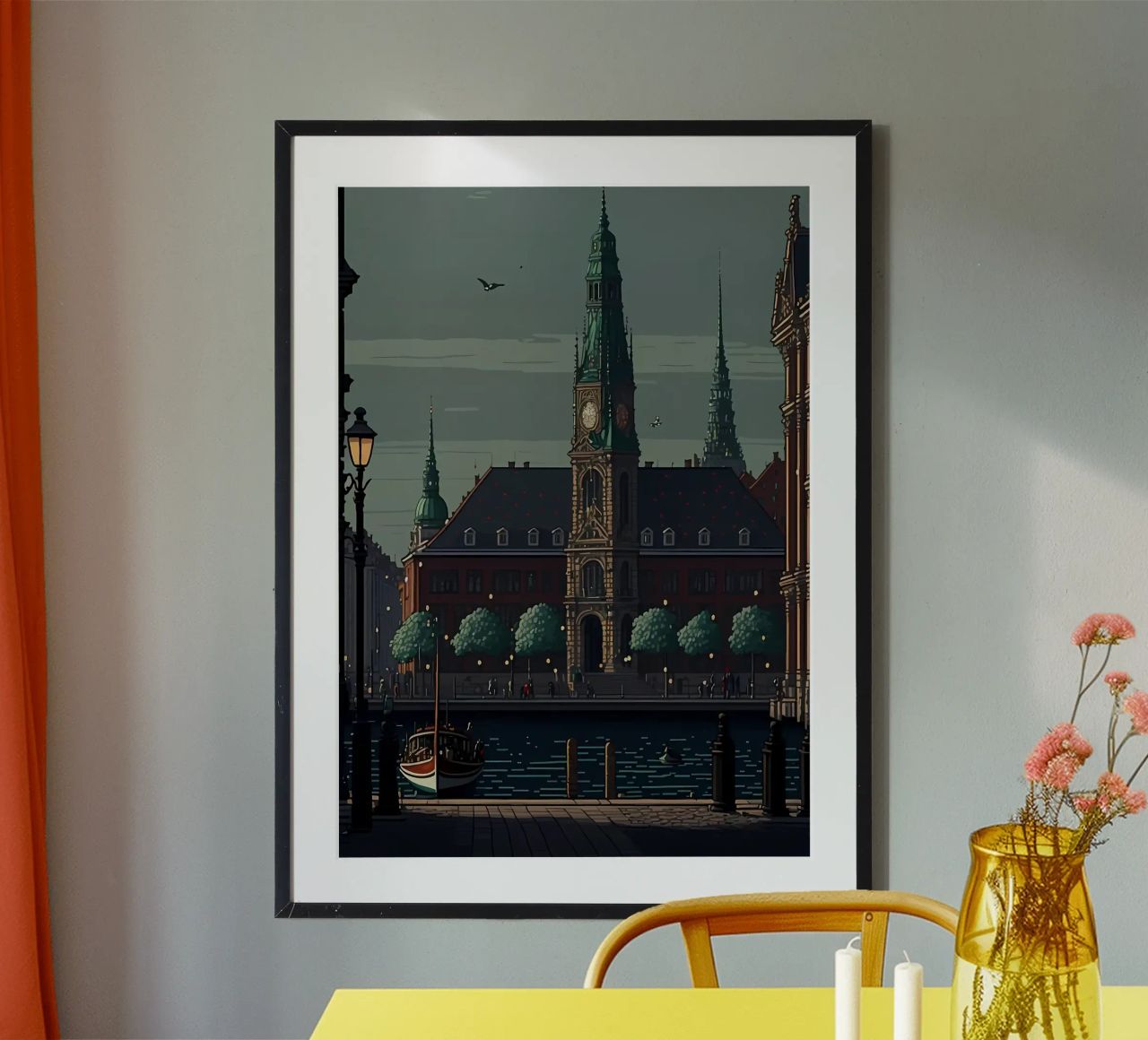 Copenhagen Pixel art poster by Bernotas