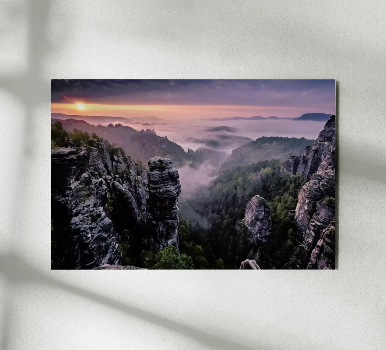 Sunrise on the Rocks alluminio dibond da Pictufy