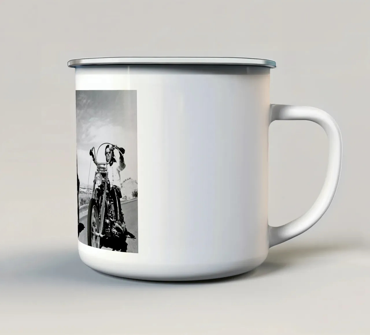 Dennis Hopper & Peter Fonda, 'Easy Rider' tazza in smalto da Gallery Print and Art Limited