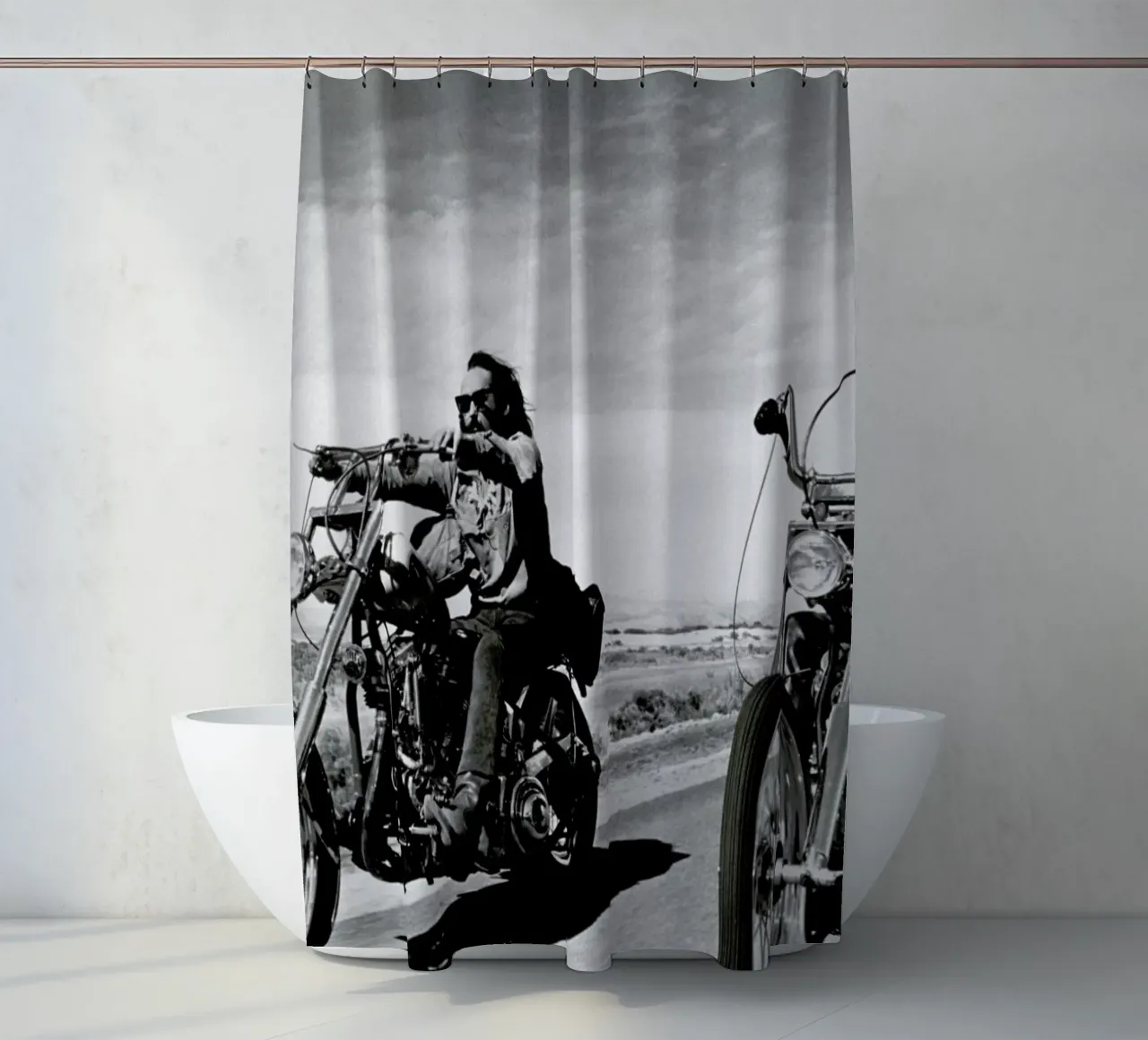 Dennis Hopper & Peter Fonda, 'Easy Rider' tenda da doccia da Gallery Print and Art Limited