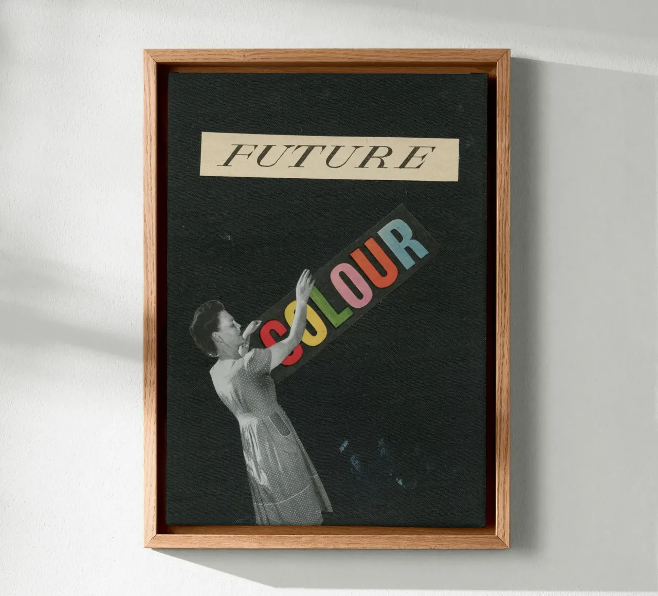 Colore futuro tela con Cornice a cassetta da Cassia Beck Collage