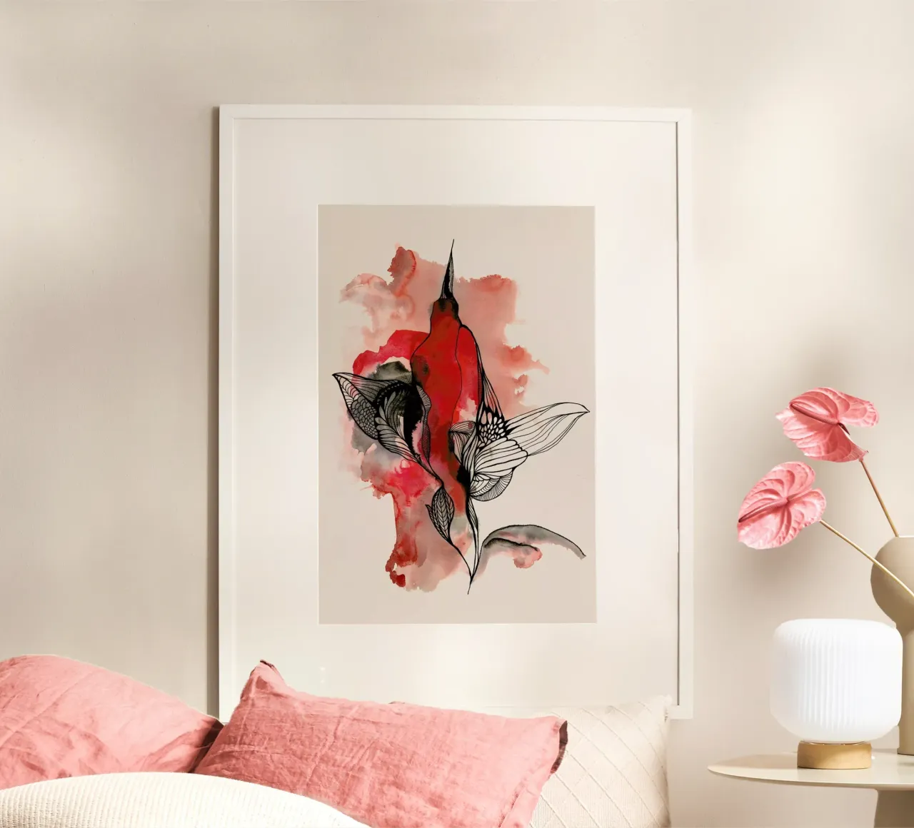 Red Bird carta hahnemühle da Klaus with K