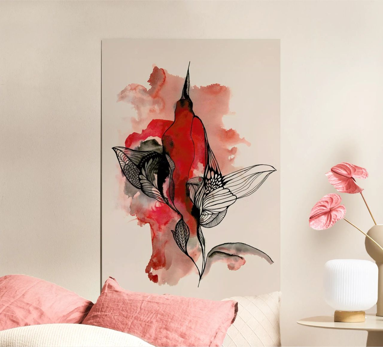 Red Bird poster by Klaus with K