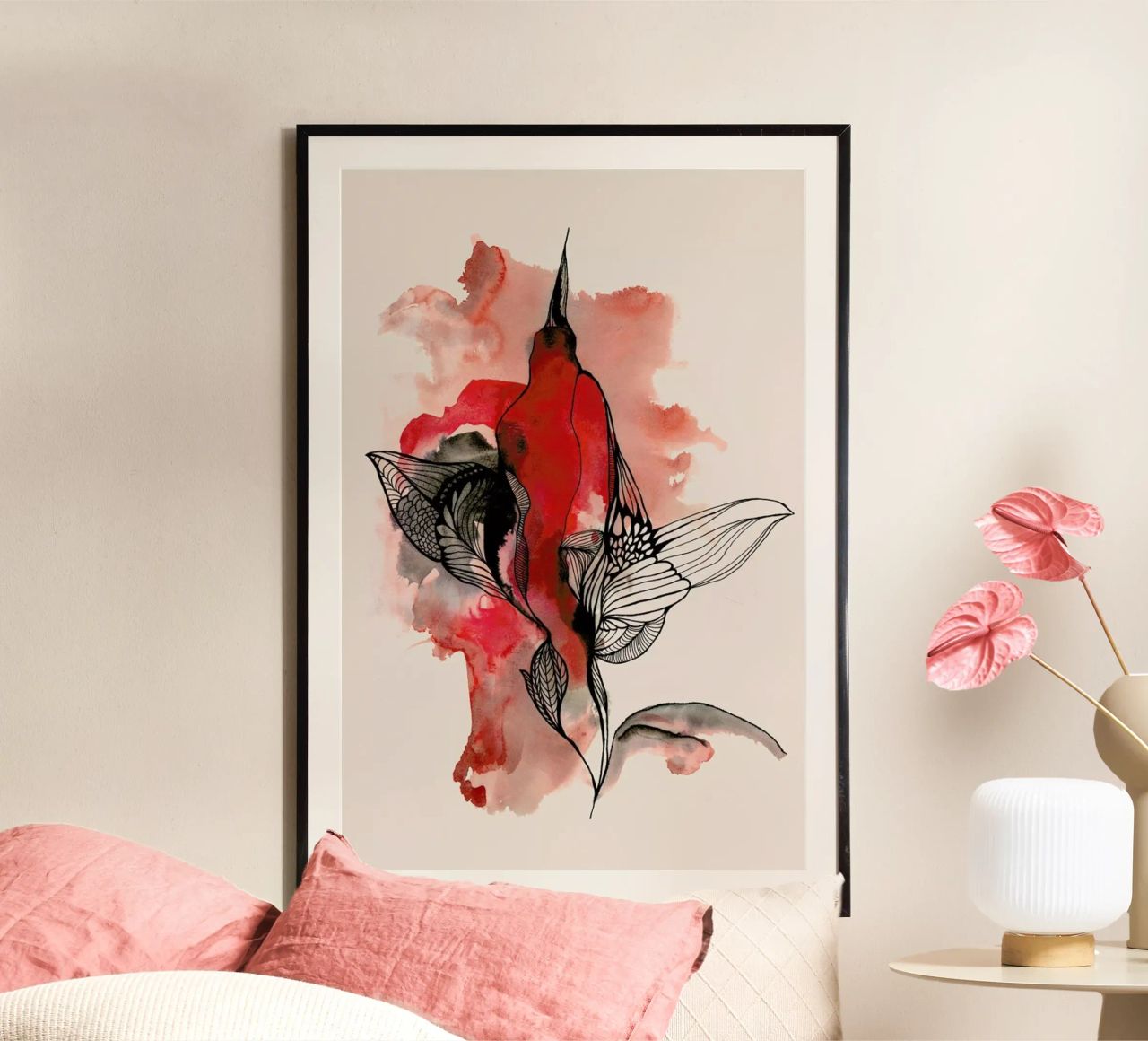 Red Bird poster by Klaus with K