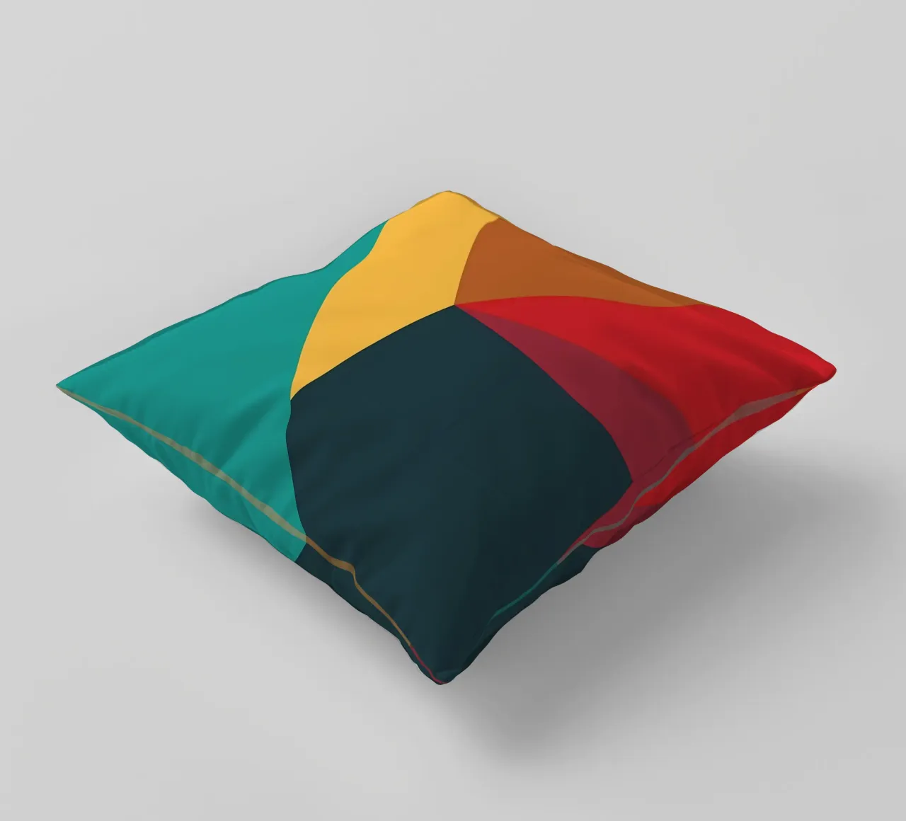 colore di tendenza astratto 10 cuscino da Yeadon