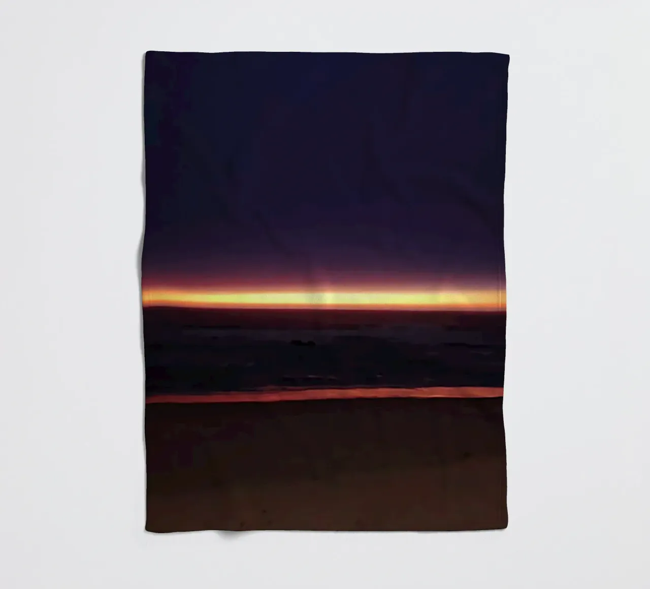 Sunset With Sahara Sands fleece blanket by Teresa André