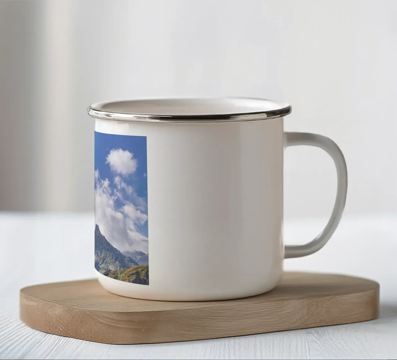 Gotthard Pass tazza in smalto da Nur Mut