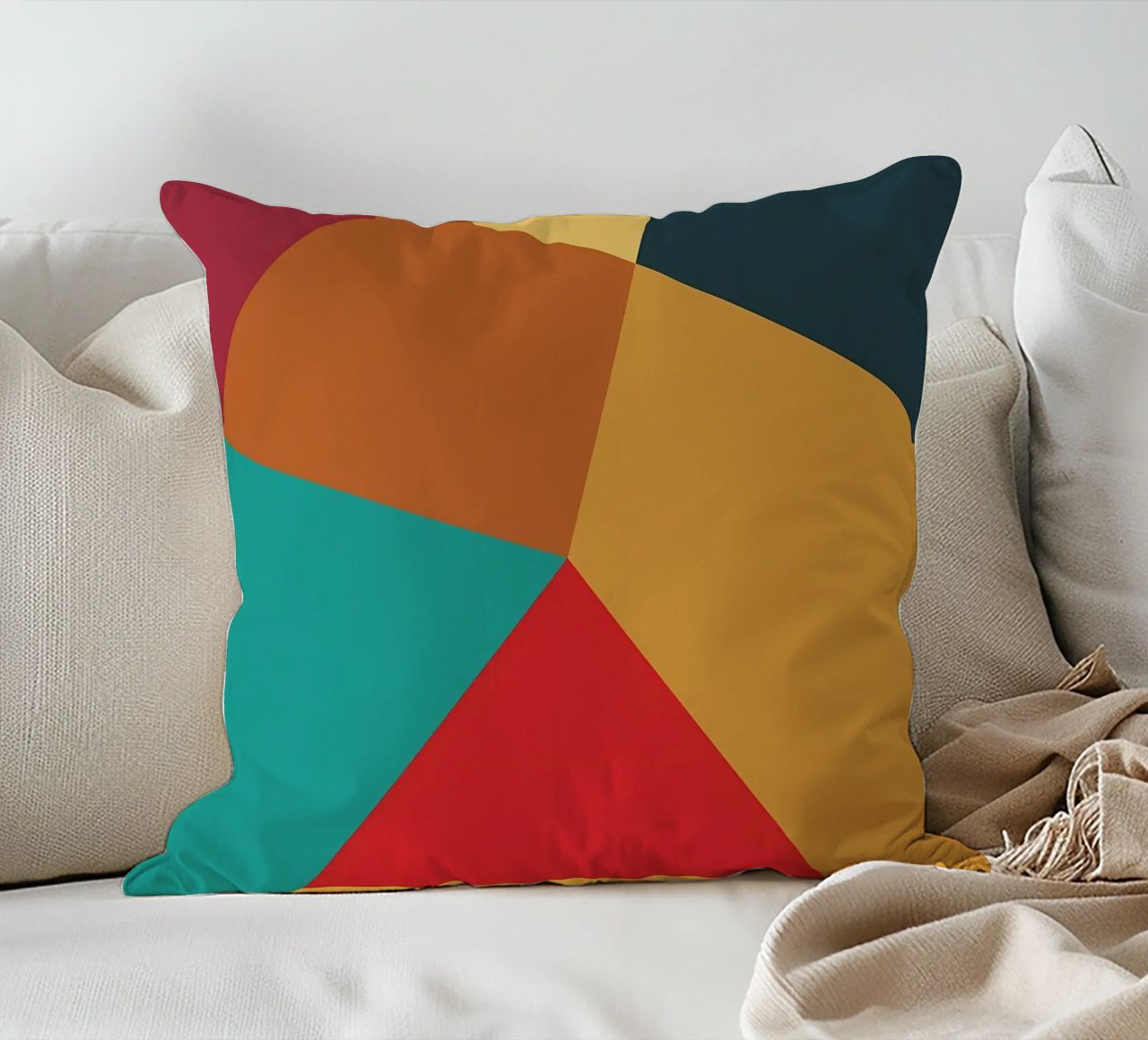 colore di tendenza astratto 8 cuscino da Yeadon