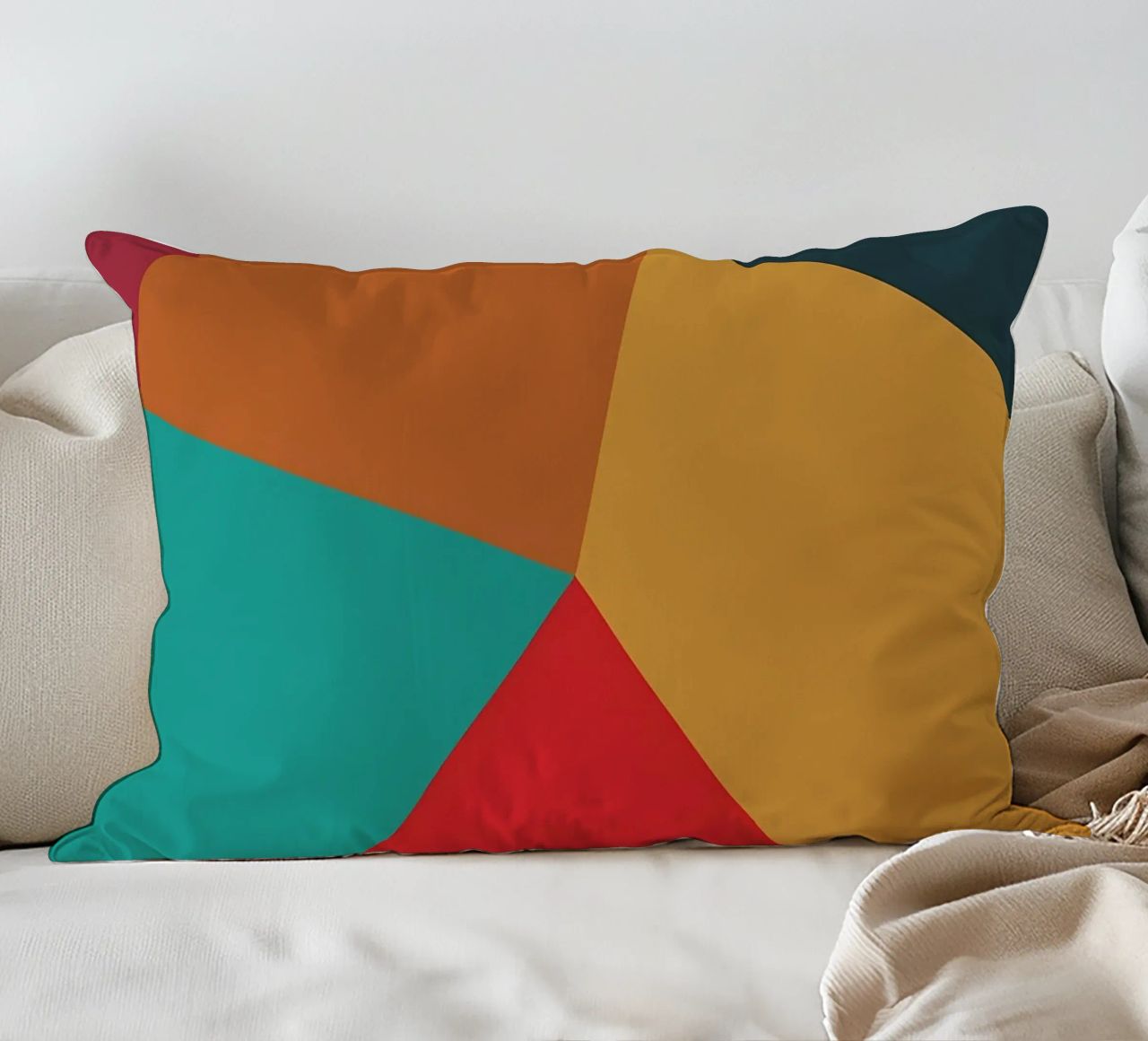 colore di tendenza astratto 8 cuscino da Yeadon