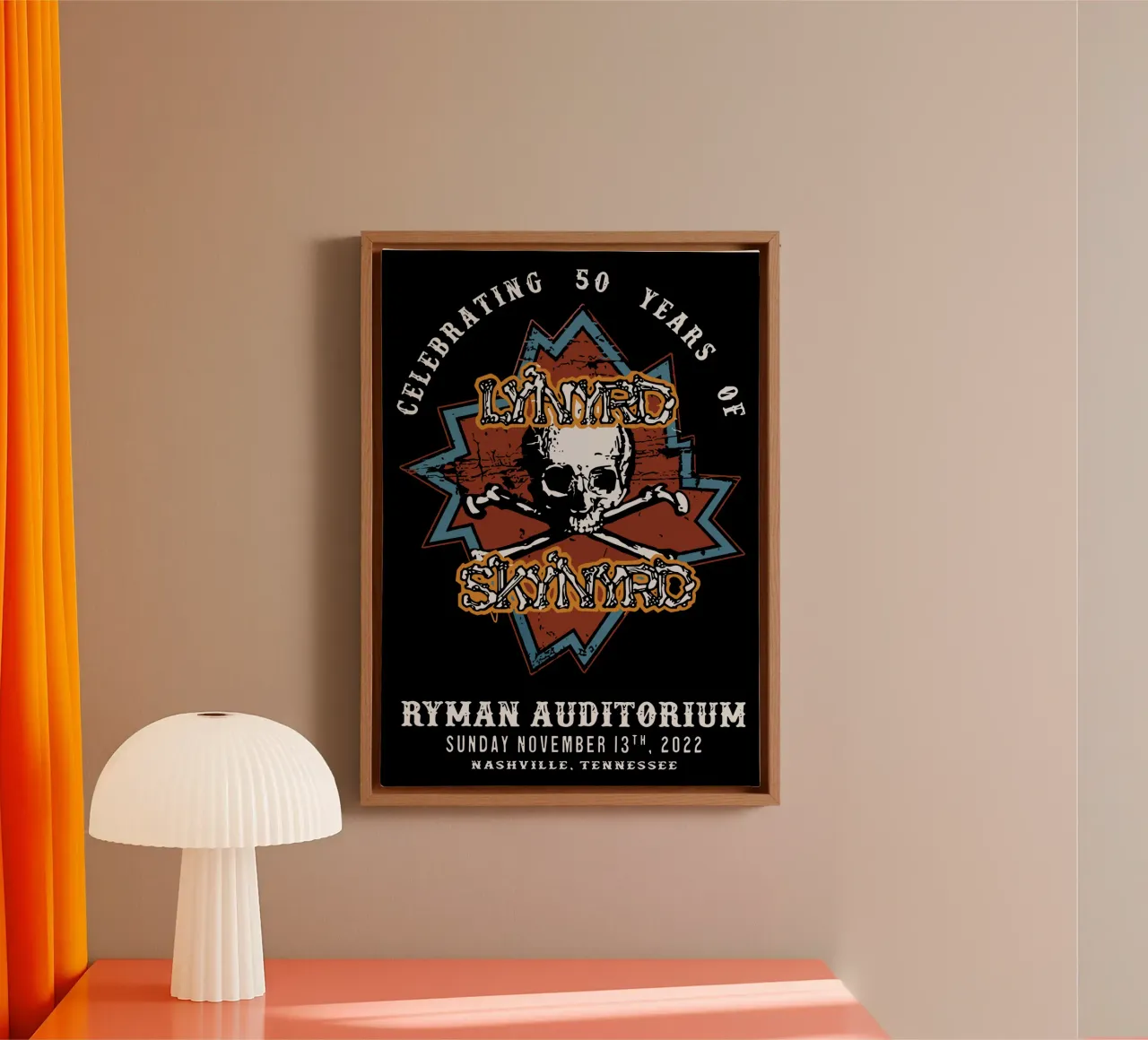 Lynyrd Skynyrd Anniversary 50th tela con Cornice a cassetta da heatherloulin