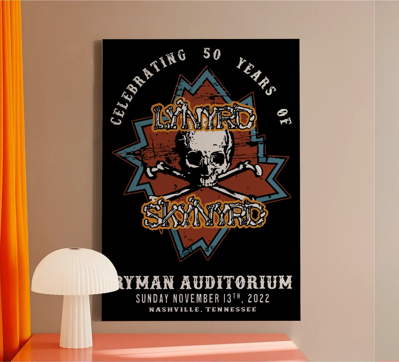 Lynyrd Skynyrd Anniversary 50th tela con Cornice a cassetta da heatherloulin