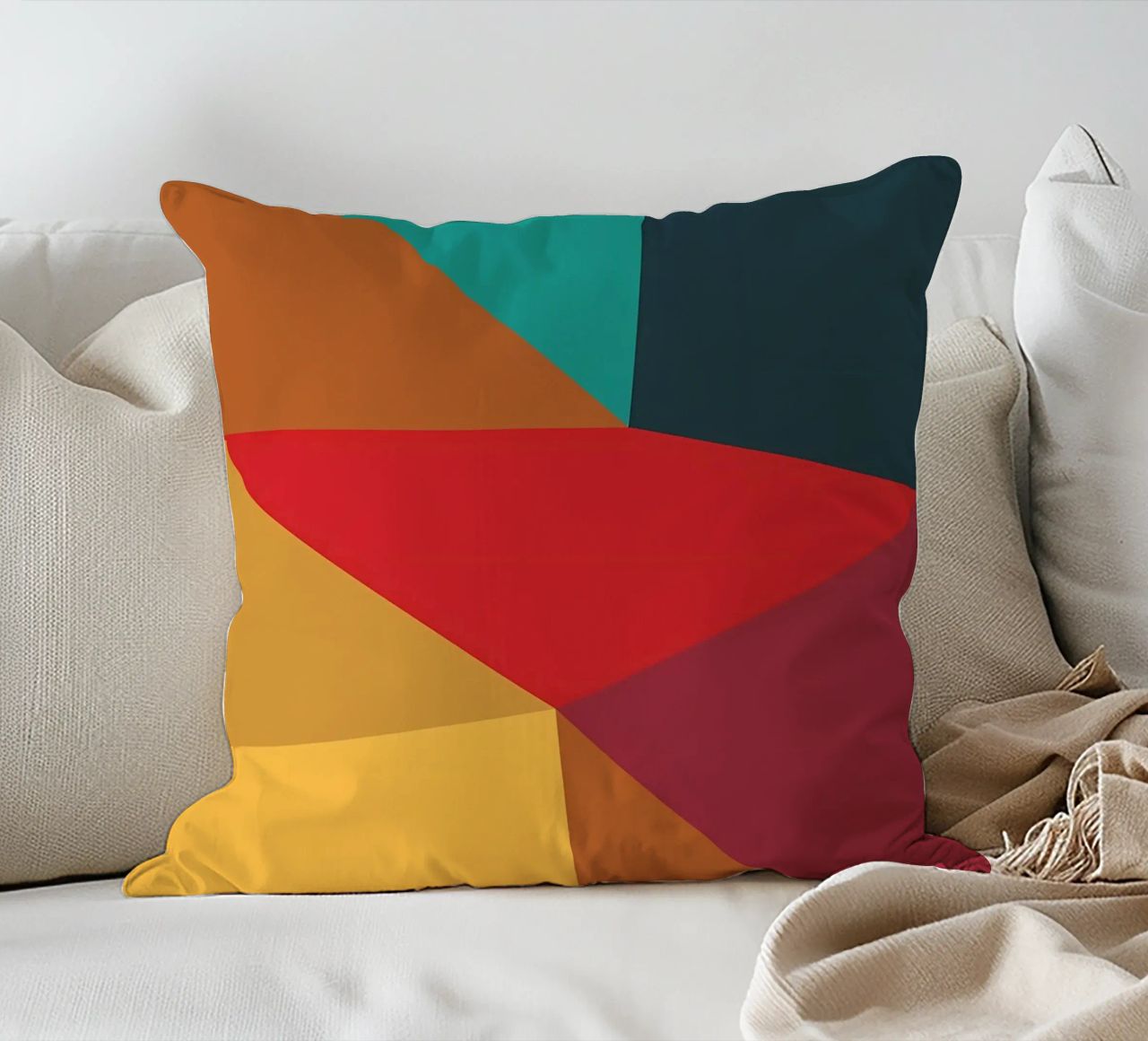colore di tendenza astratto 7 cuscino da Yeadon