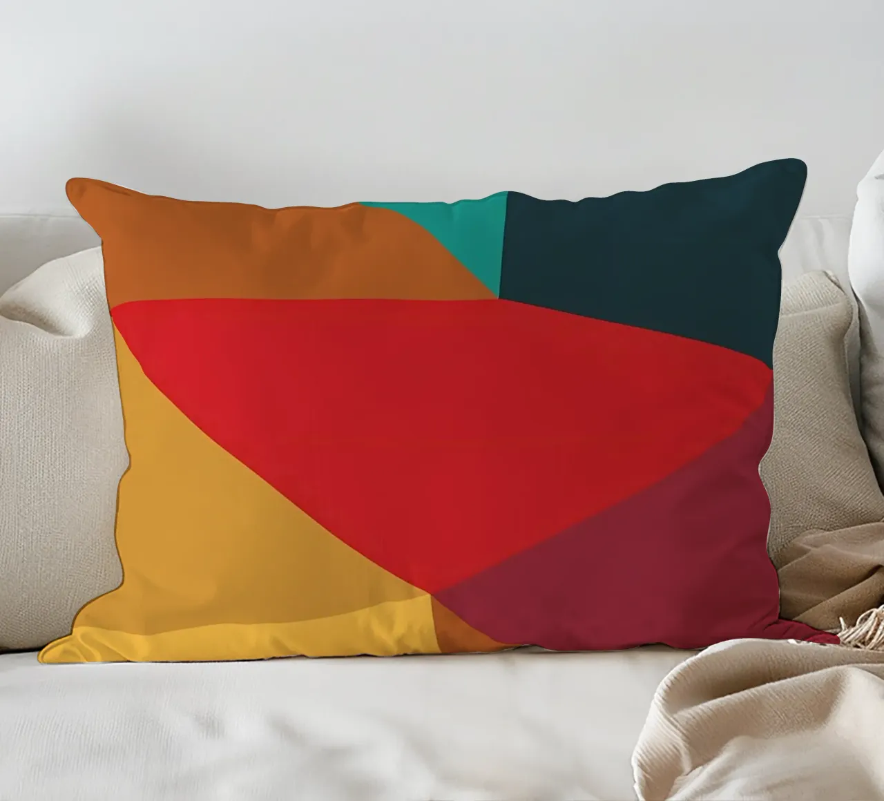 colore di tendenza astratto 7 cuscino da Yeadon