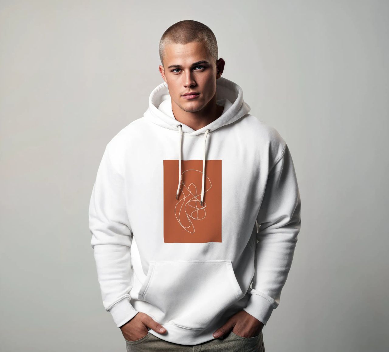linea astratta4 felpa con cappuccio da Book
