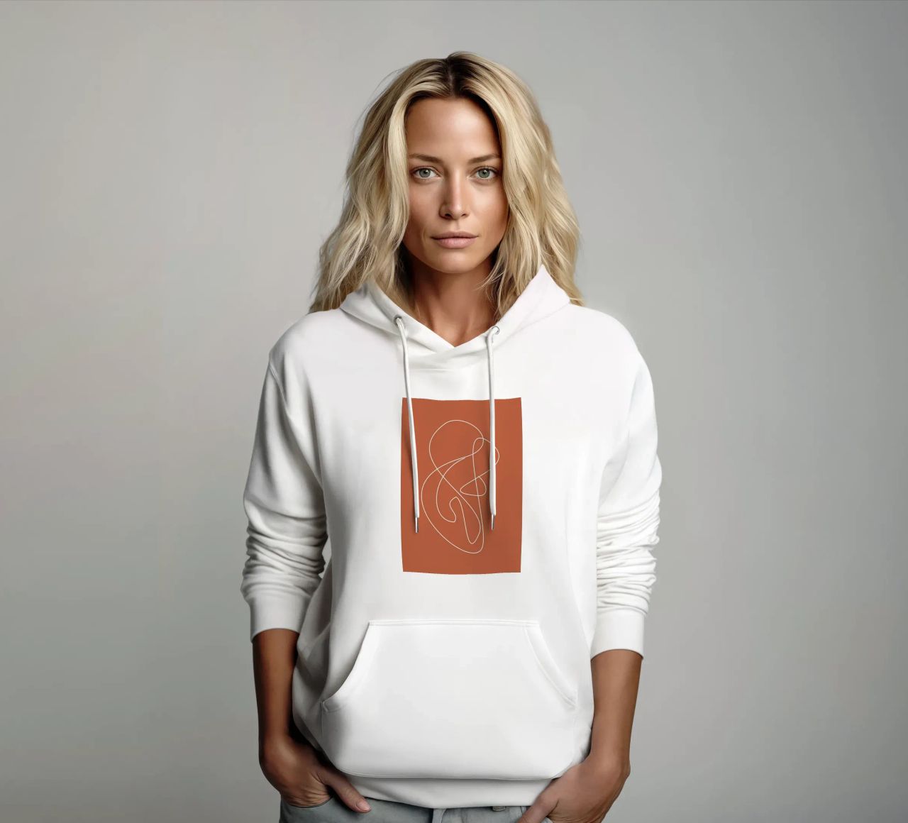linea astratta3 felpa con cappuccio da Book