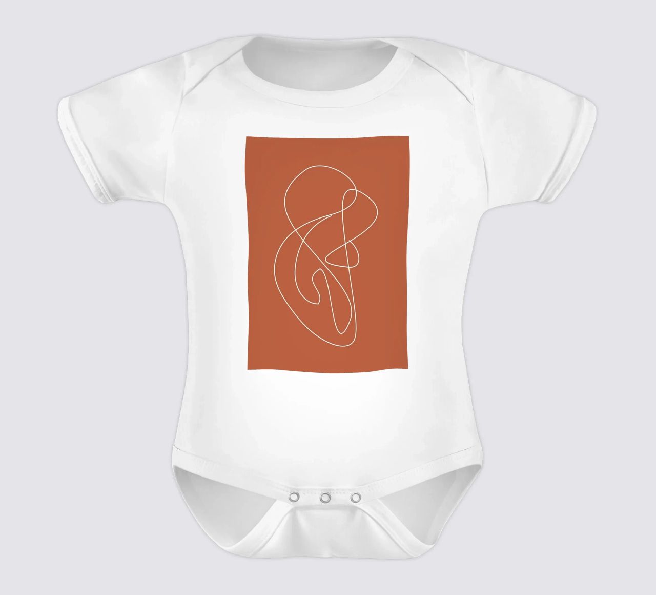 abstract line3 short-sleeve baby romper by Book