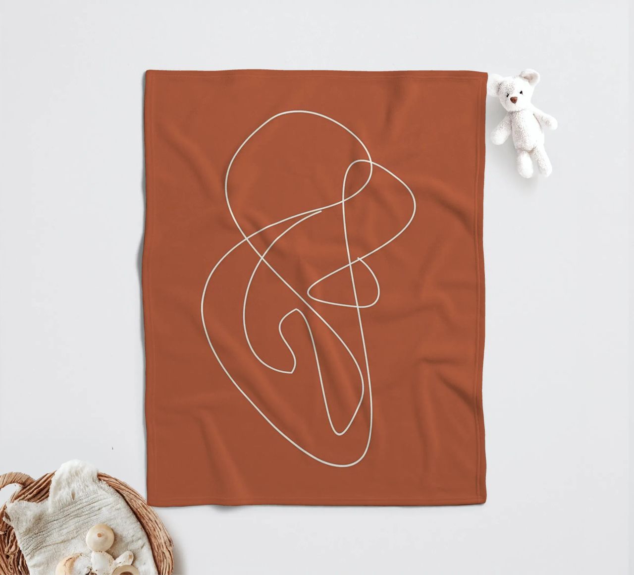 abstract line3 fleece blanket by Book