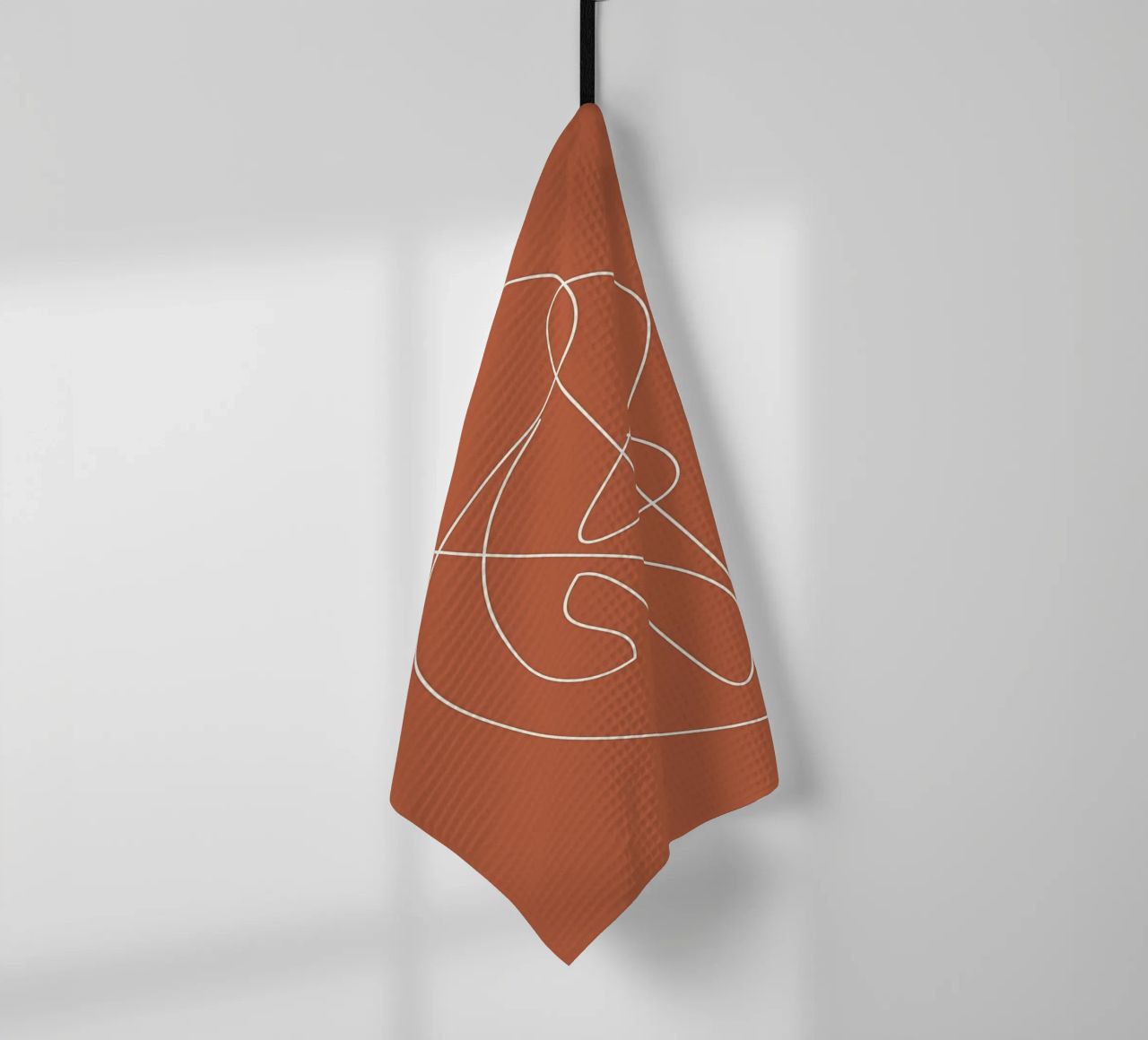 abstract line3 tea towel by Book