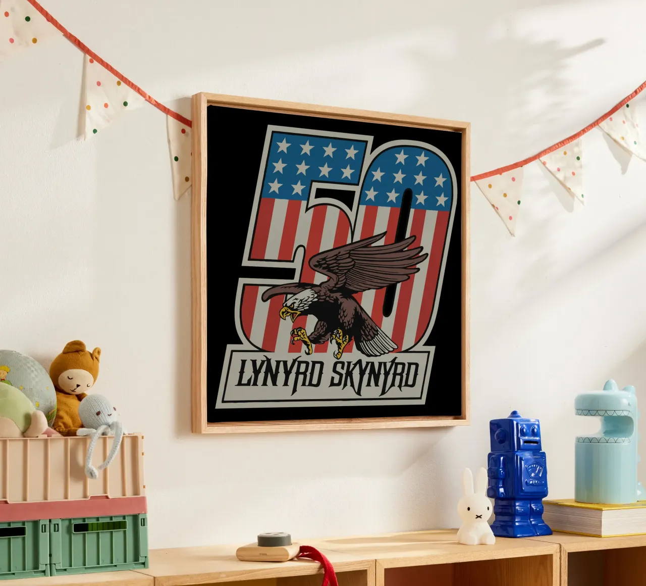 Lynyrd Skynyrd Eagle Flying tela con Cornice a cassetta da heatherloulin