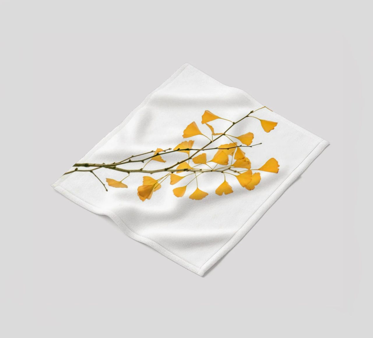 Ramo del ginkgo biloba coperta in pile da Teresa André
