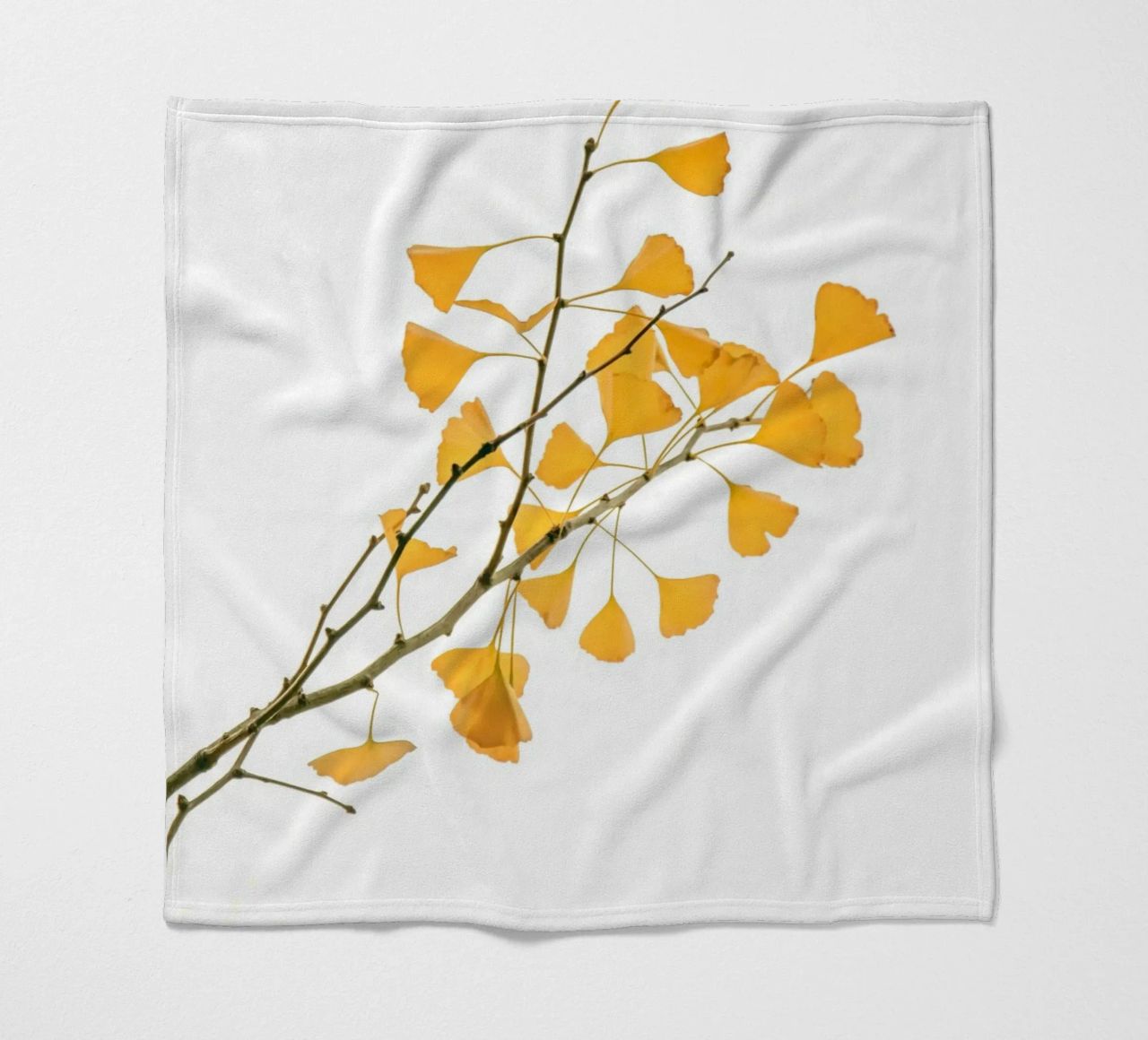 Ramo del ginkgo biloba coperta in pile da Teresa André