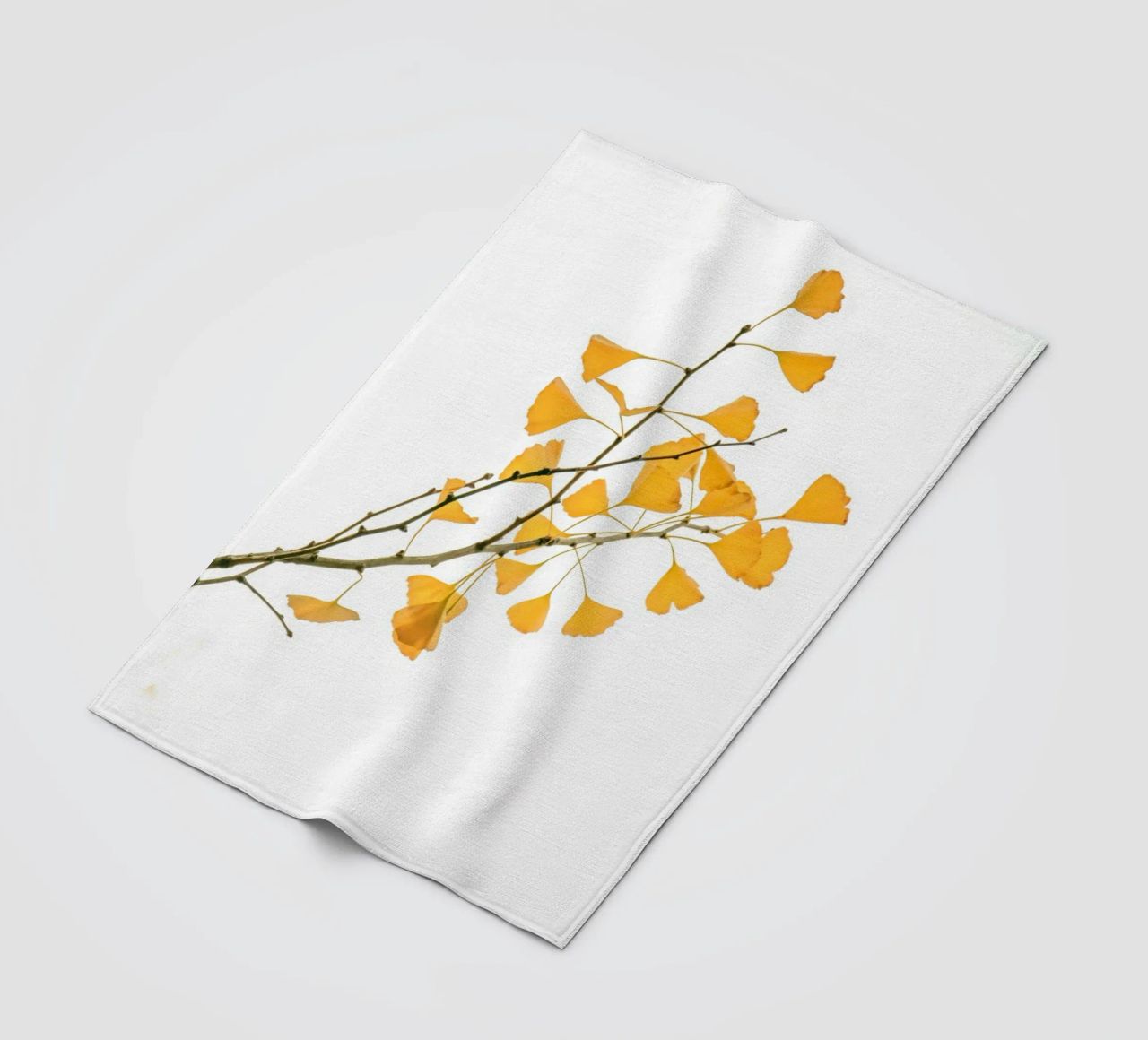 Ramo del ginkgo biloba coperta in pile da Teresa André