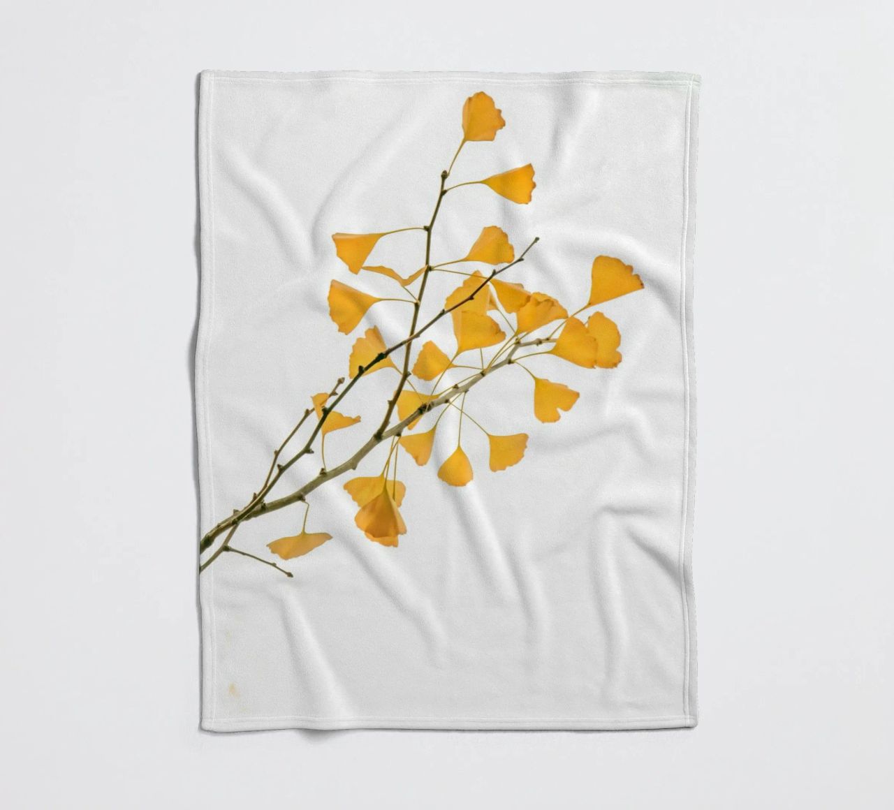 Ramo del ginkgo biloba coperta in pile da Teresa André