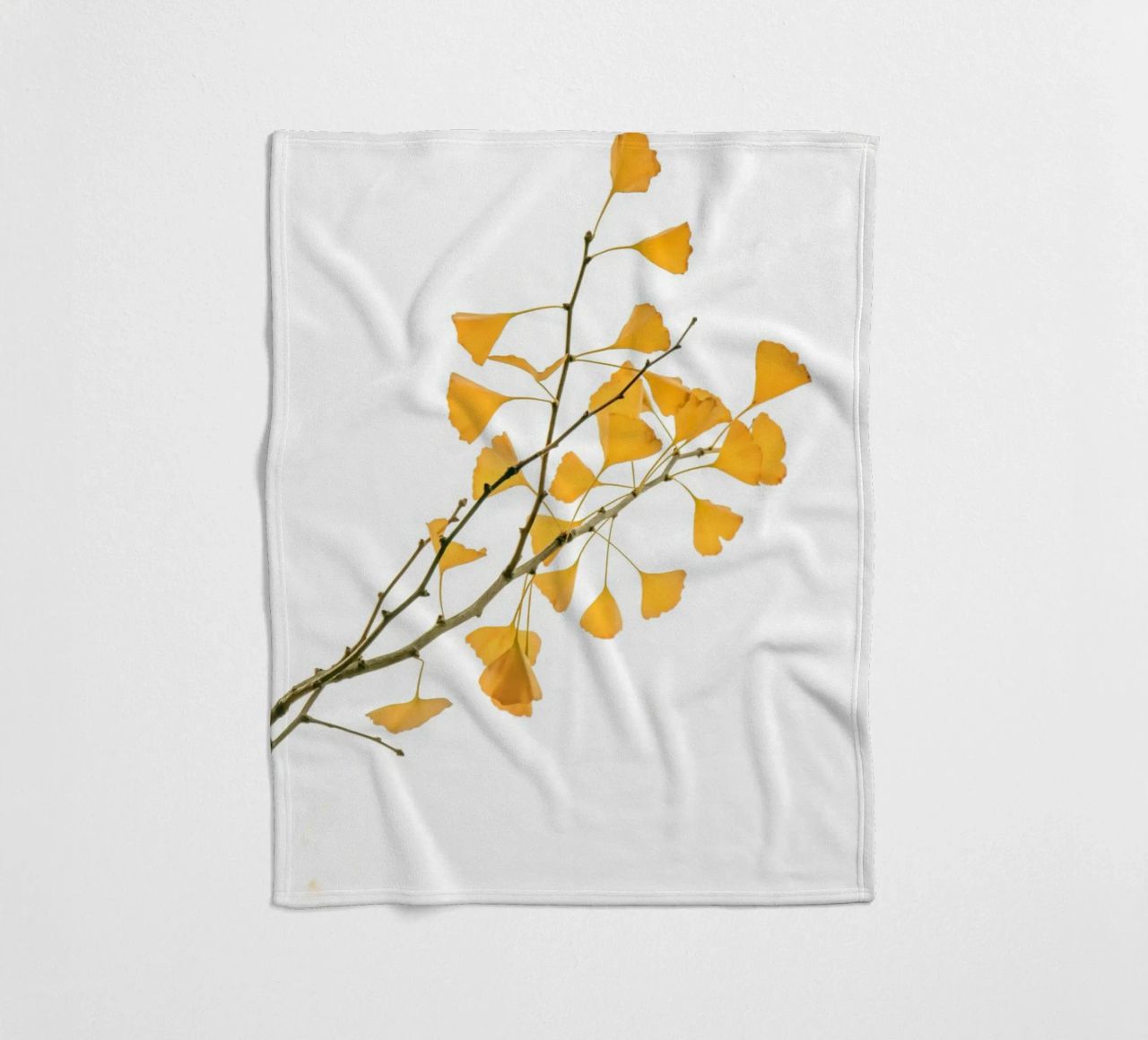 Ramo del ginkgo biloba coperta in pile da Teresa André