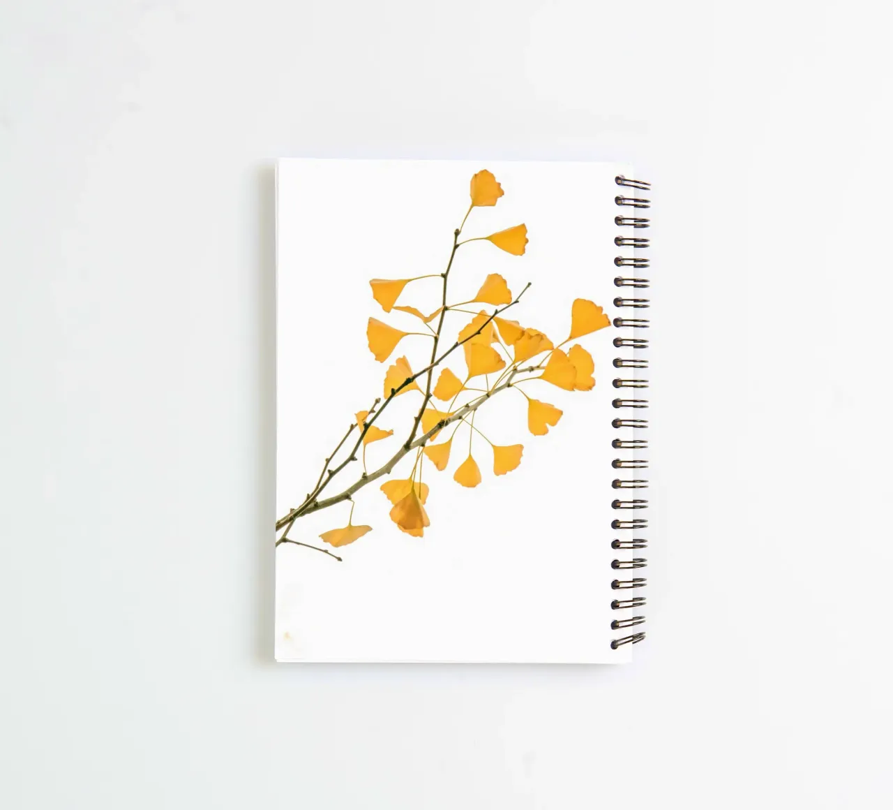 Branch of ginkgo biloba spiral notebook by Teresa André