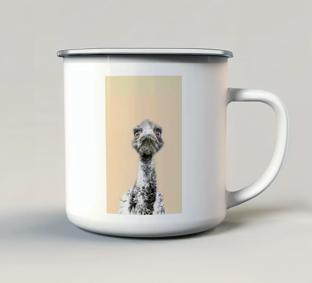 Orange Emu tazza in smalto da Victoria Frost