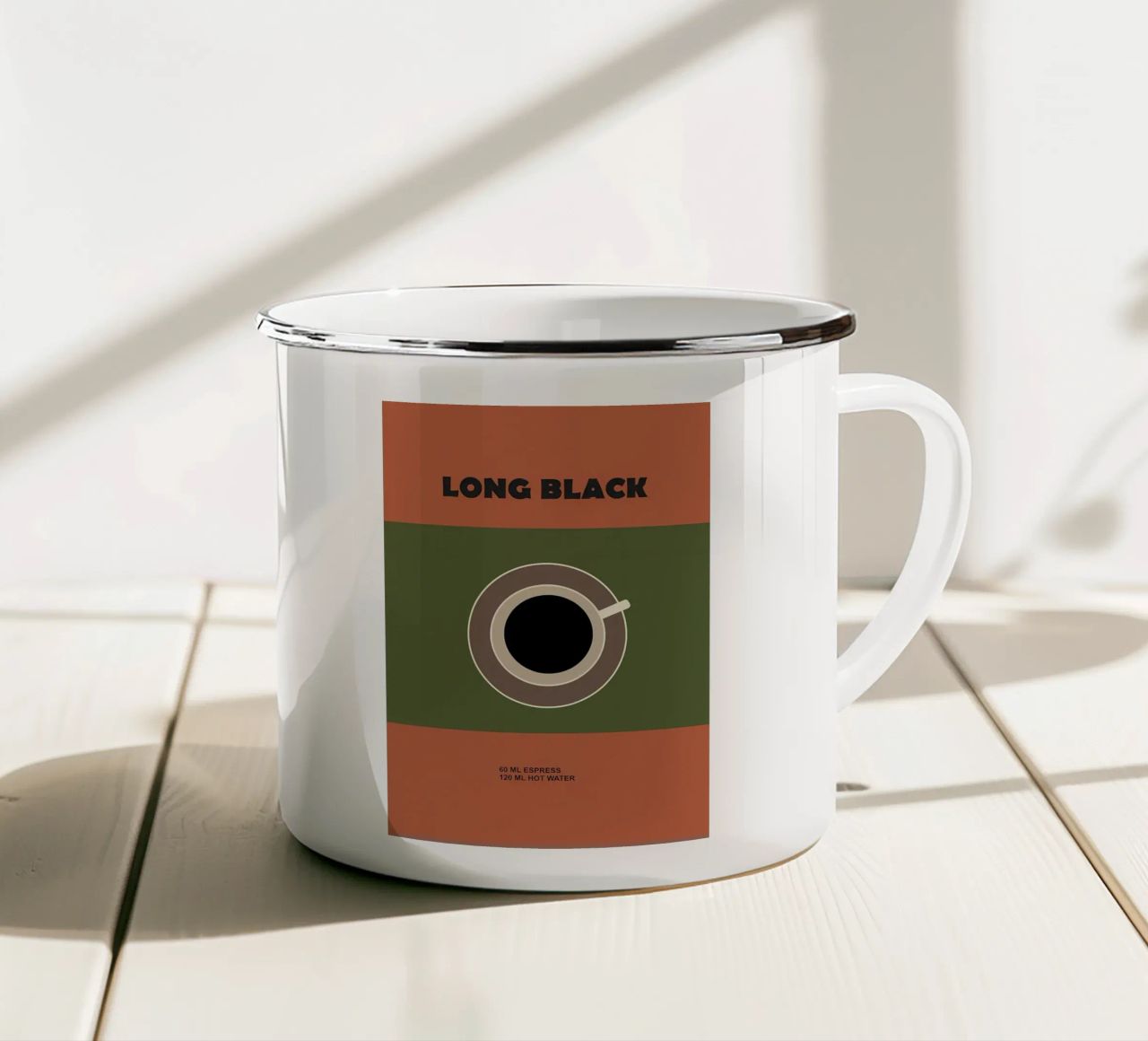 caffè nero tazza in smalto da Book