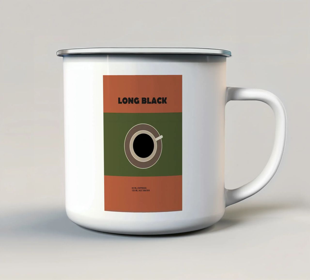 caffè nero tazza in smalto da Book
