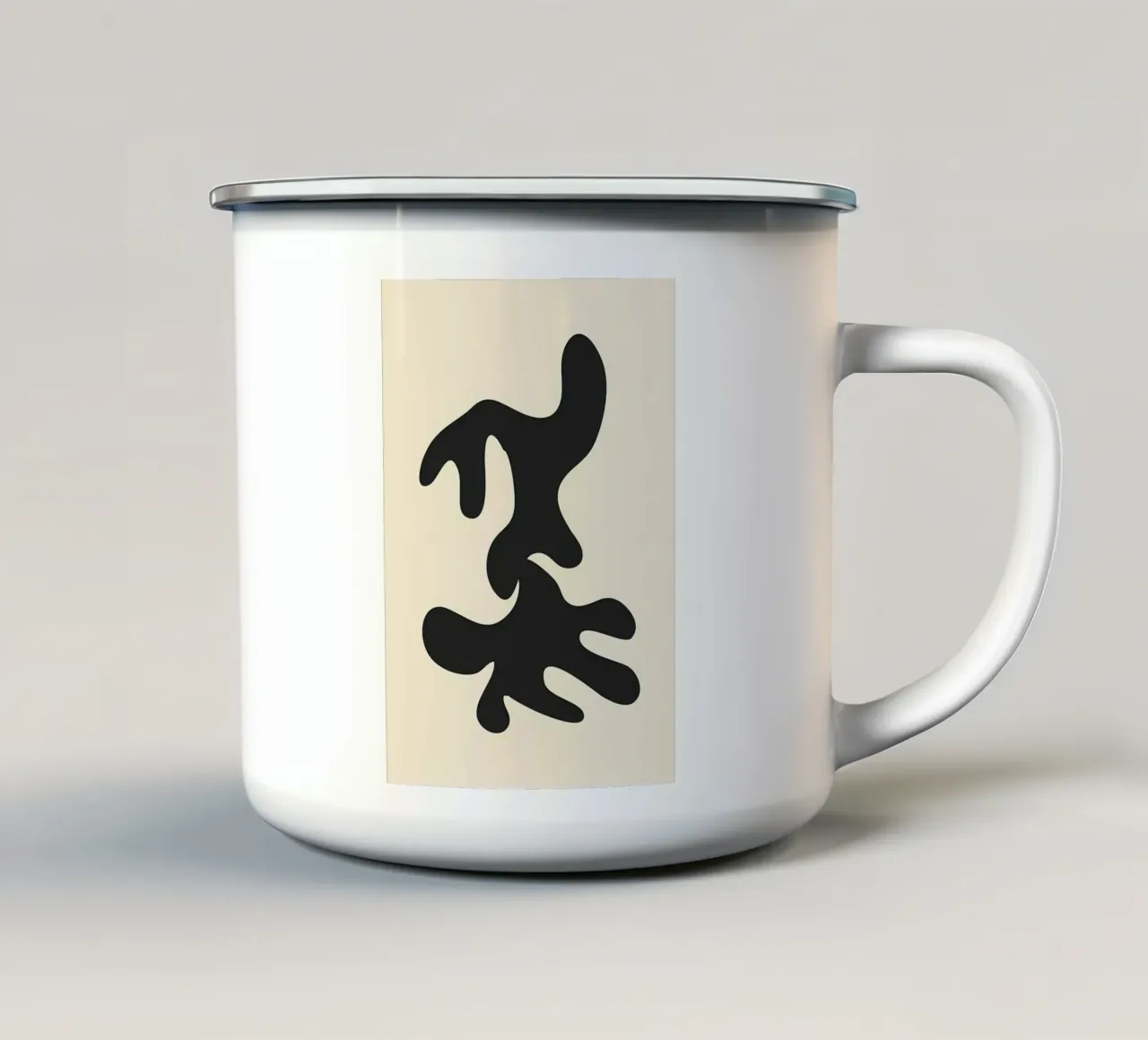 modern kreativ abstrakt 4 Emaille Tasse von Yeadon