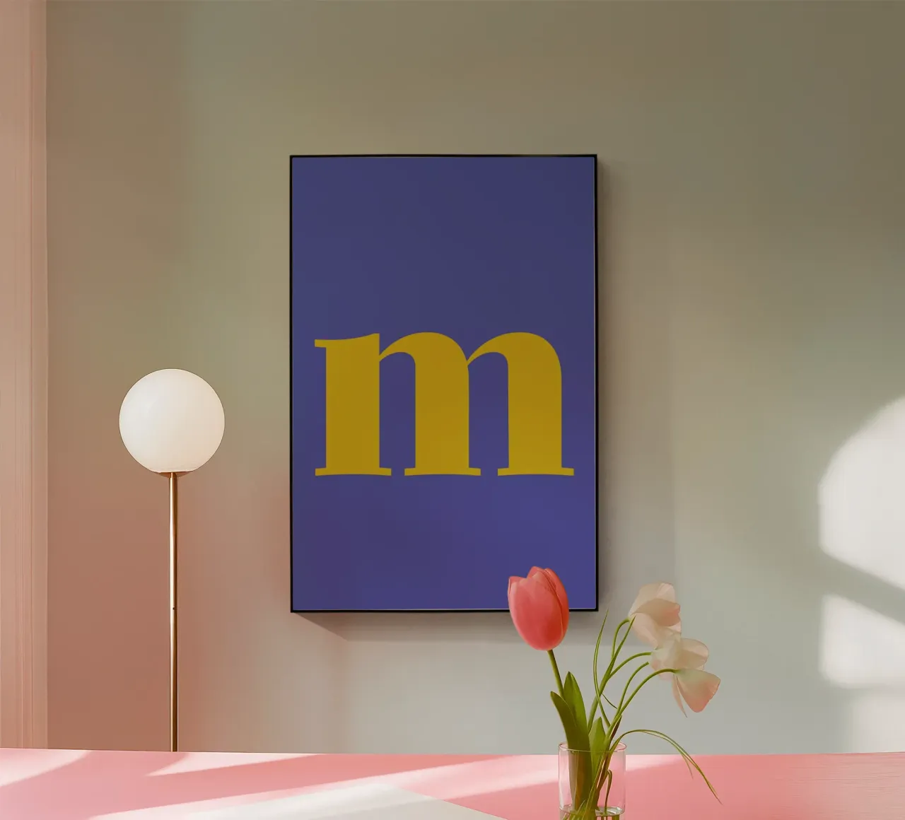 Blue Letter M plexiglass da Studio One