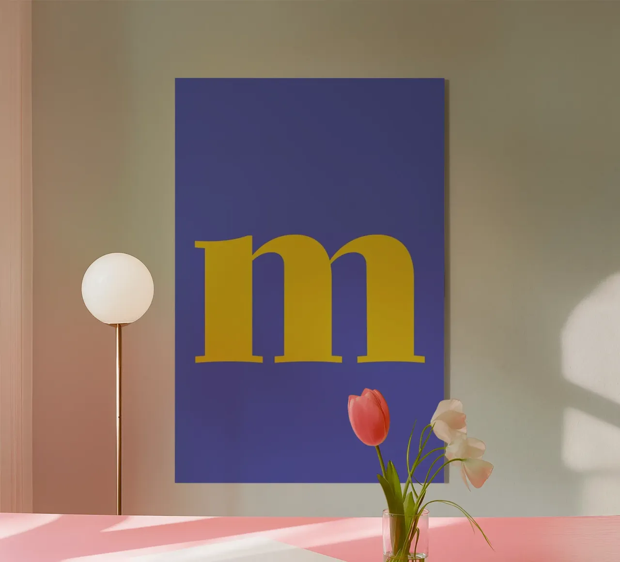 Blue Letter M plexiglass da Studio One