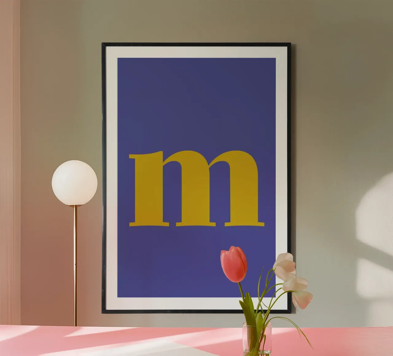 Blue Letter M hahnemühle by Studio One