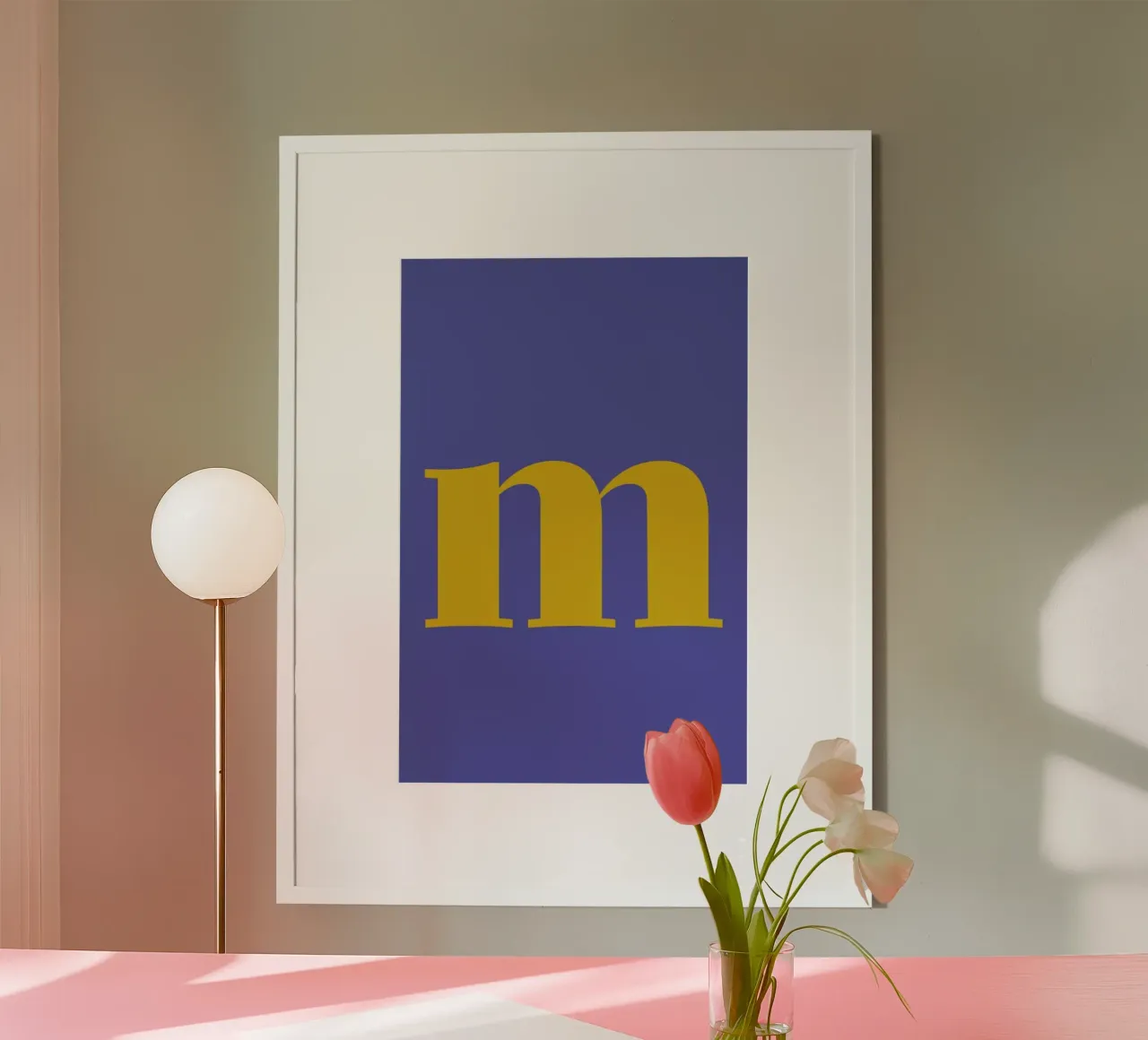 Blue Letter M hahnemühle by Studio One