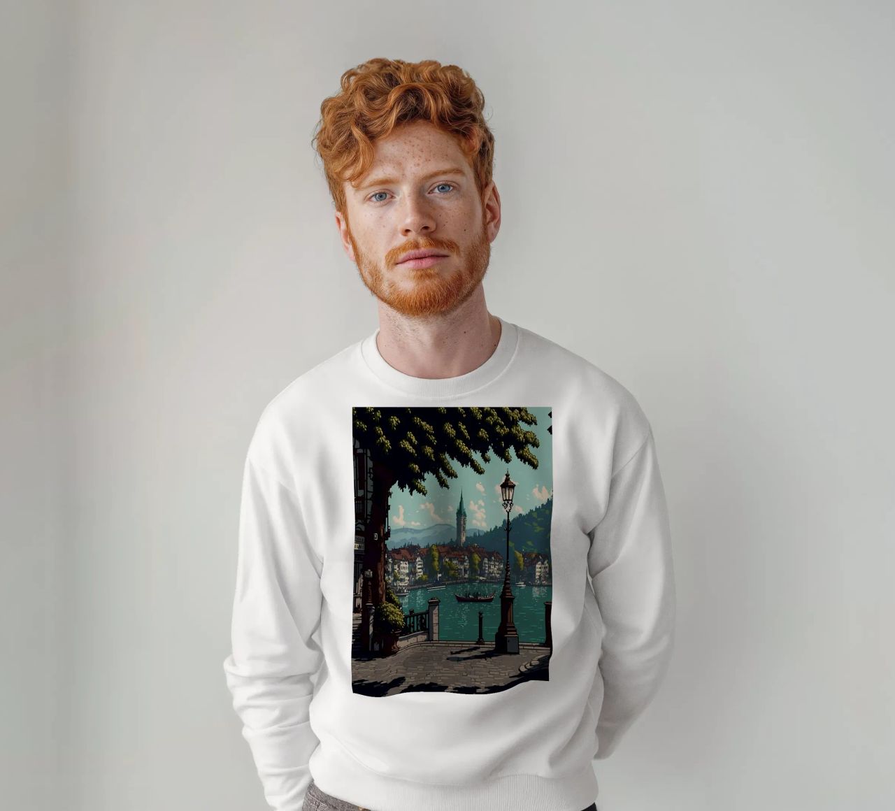 Zurigo Pixel art felpa da Bernotas